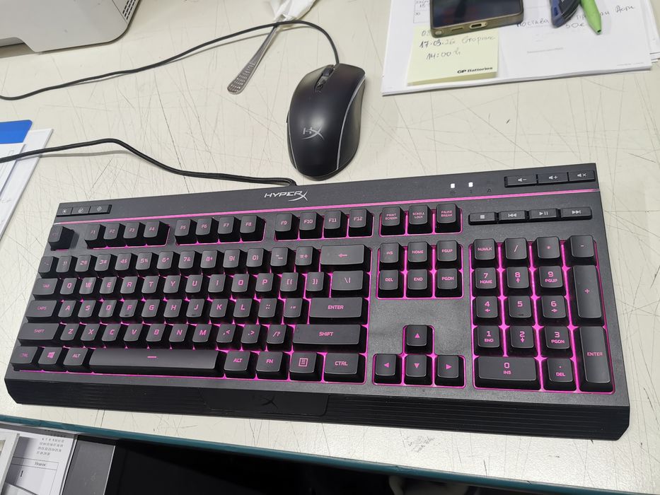 Геймърска клавиатура hyper alloy core rgb+  мишка  pulsefire surge hy
