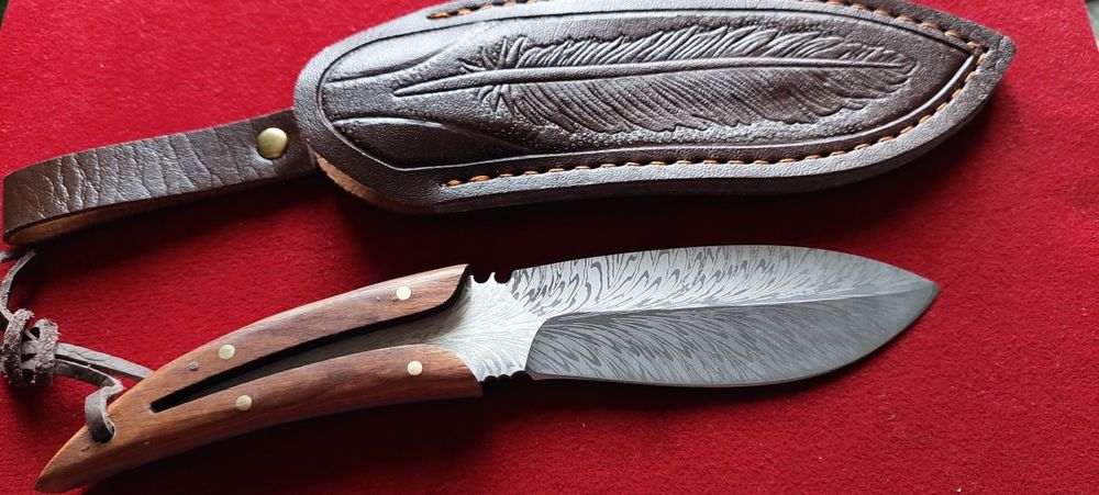 Уникален нож перо от дамаска стомана