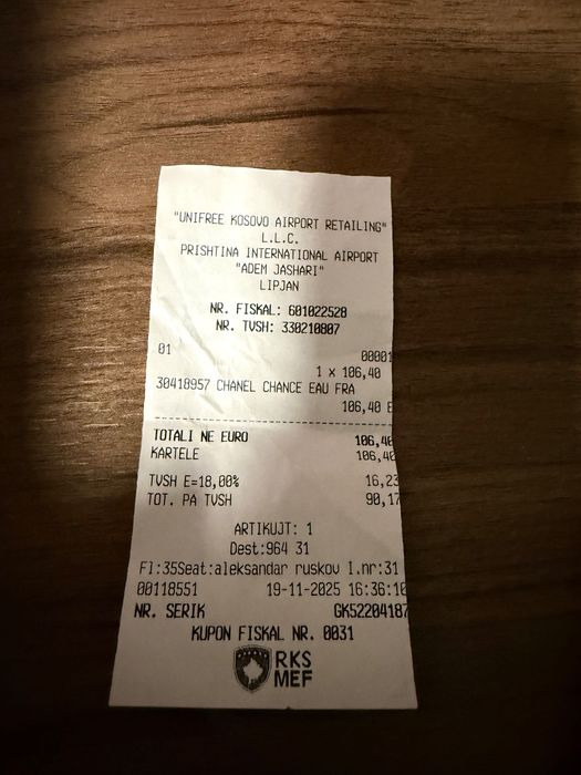 Chanel Chance не разопакован