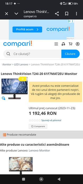 Vând doua monitoare led cu Hdmi pt camere video ,gaming sau conectate la PC