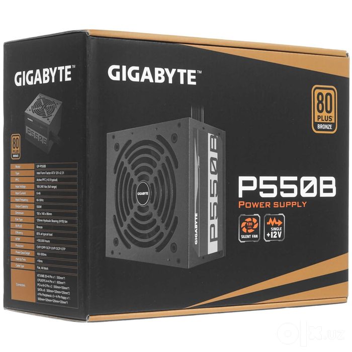 - Блок питания Gigabyte P550B 550W (80 Plus Bronze)