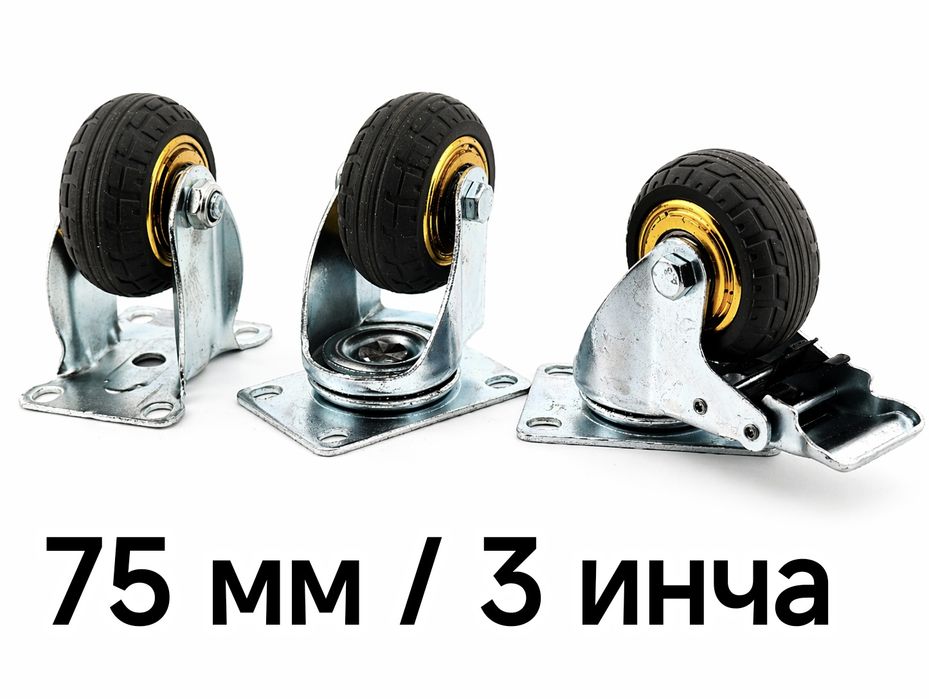 Индустриални транспортни КОЛЕЛА 75/100/125мм - Поцинковани, до 150кг