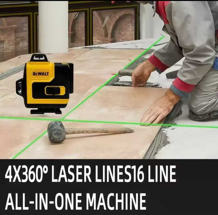 Aparat de nivelat laser cu 16 linii 360 de grade 4 D acumulator