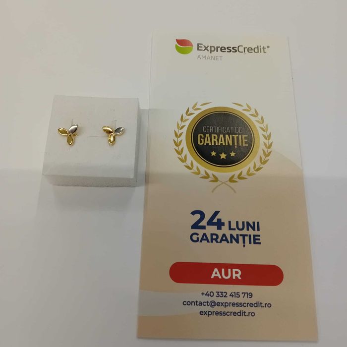 Cercei Aur 18k 0.62g (ag49 Esplanada b.8514) 2 ani garantie