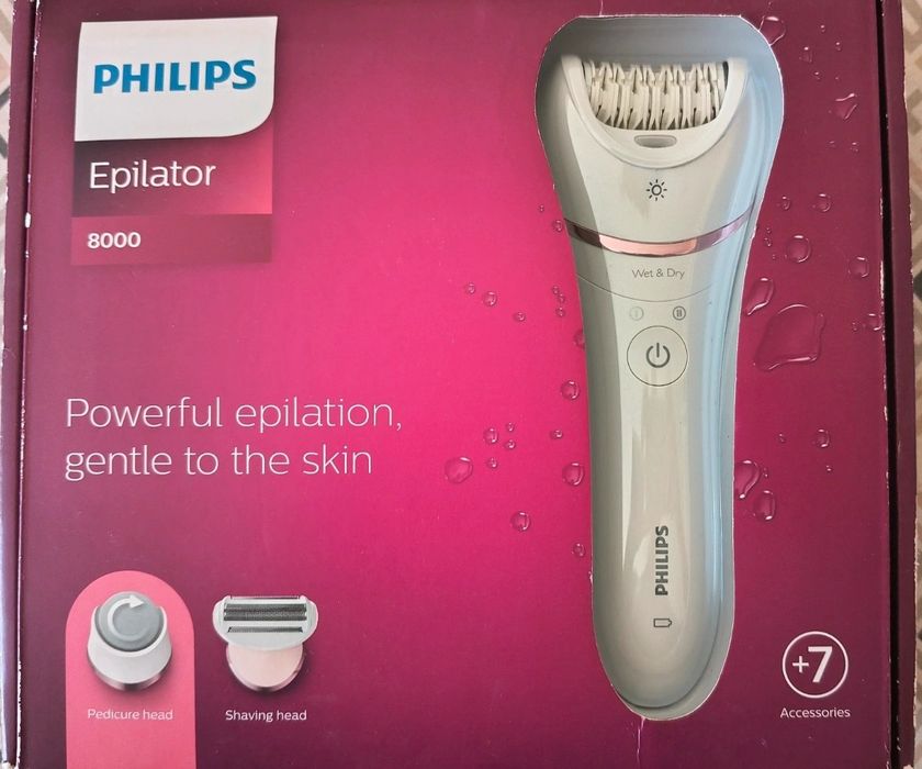 Epilator Philips 8000 Wet & Dry + accesorii