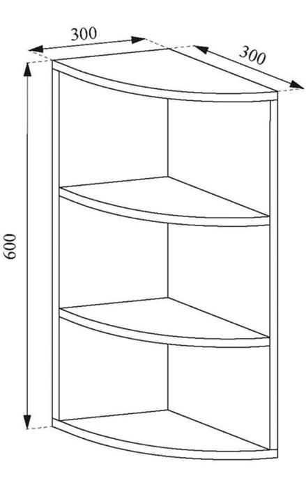 Ъглова етажерка Vicco 1264, 5534