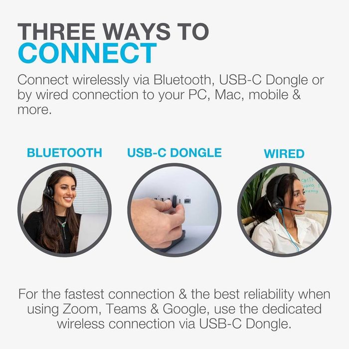 Безжични слушалки JLab Go Work (Gen 2) – Bluetooth, 55ч. батерия