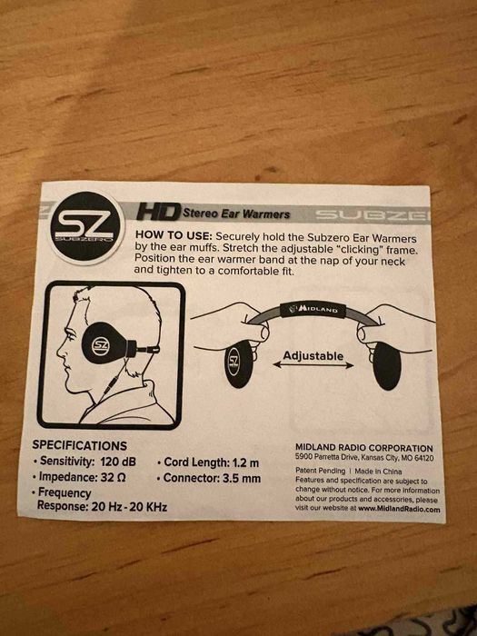 Стерео слушалки с нагреватели за уши