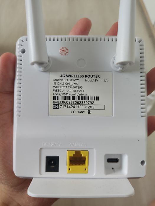 4G Роутер с слотом sim-карты