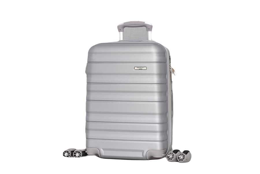 Куфар 55 х 37 х 23 см малък с махащи се колелца Син/ Сив