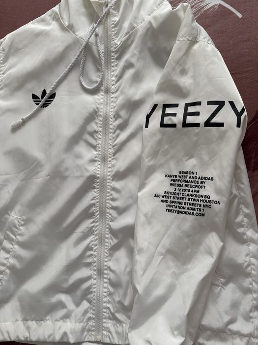 Adidas X Kanye West Yeezus White Tour Jacket Windbreaker