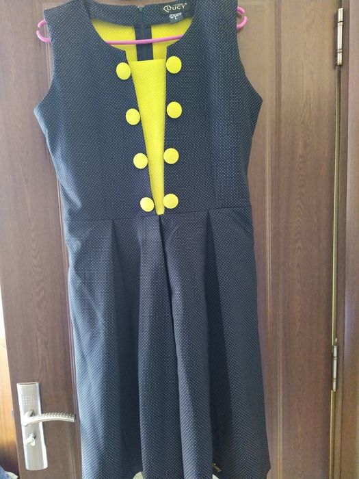 Официална рокля с пайети в тъмно син цвят от Junona