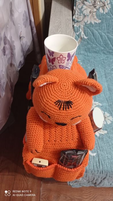 Ручная работа "Рыжий кот" диванный органайзер