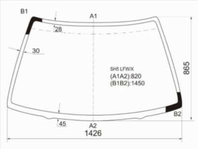 Стекло лобовое  Honda Civic