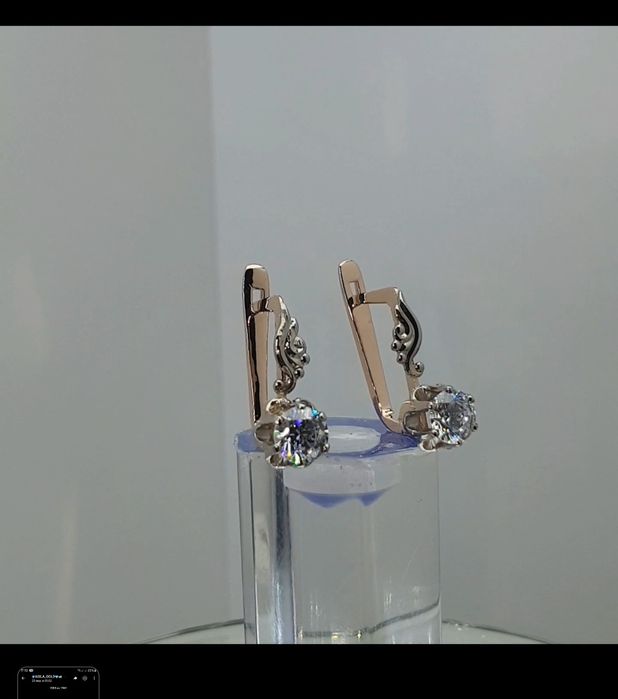 Ссср Львов ювелирный заводские серьги 583пробы 3.98грам