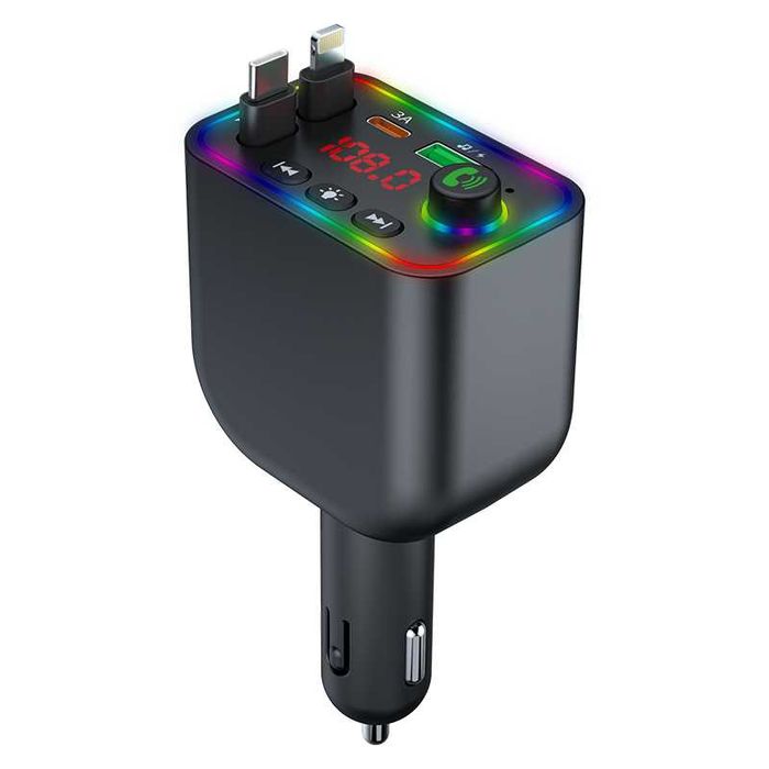 Încărcător Auto 120W | Modulator FM Bluetooth Drive Max Wyred by Monga