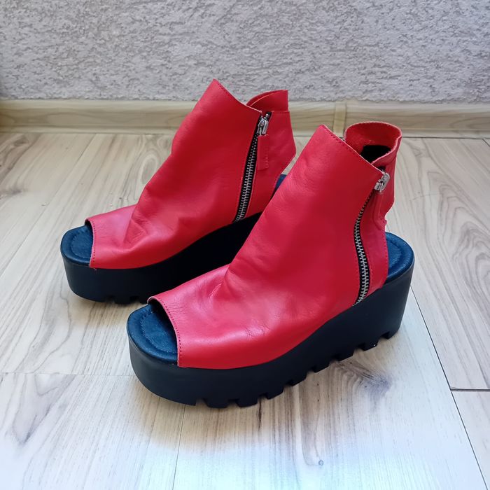Дамски летни боти  от естествена кожа