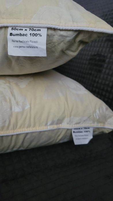 Set de 2 perne noi cu puf si pana rata/gasca