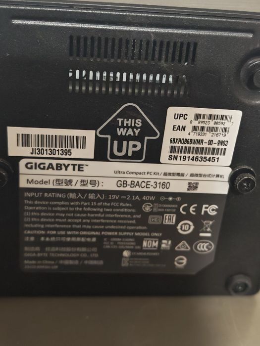 Gigabyte BRIX Bace-3160 Intel Celeron N3160
