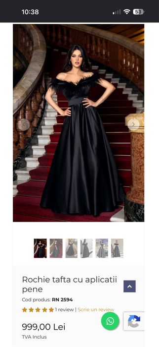 Rochie neagra 38-40 M-L