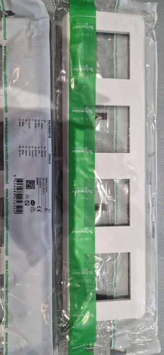 Capac, rama intrerupator cu 4 Schneider Unica NU400818