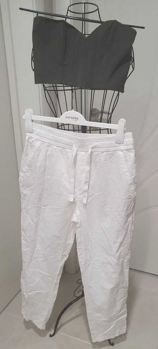 ZARA бял спортен панталон размер 36, ЗАРА
