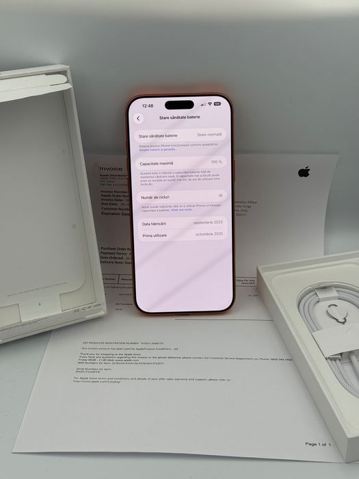 iPhone 17 Pro Max Nou, Factura, Garantie