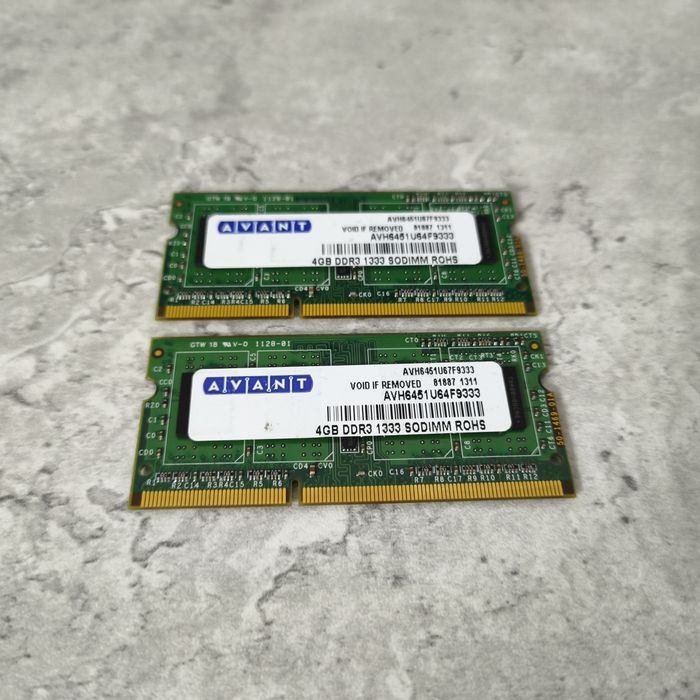 DDR3 1333mhz 4GB So-Dimm Avant (27шт)