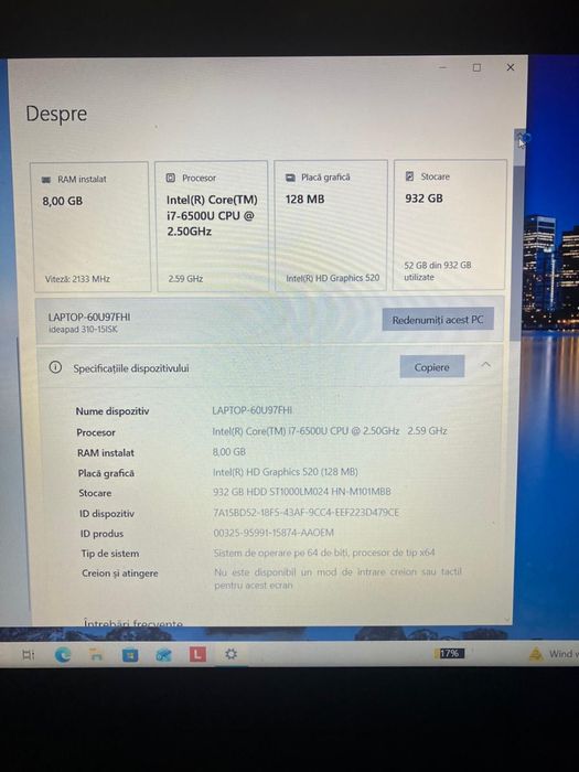 Pc Lenovo uzat ocazional in conditie foarte buna