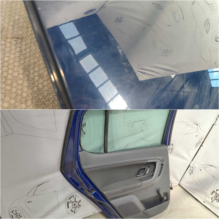 Ușă Spate Stânga Skoda Fabia Mk2 (5J) Hatchback Albastru Cod Culoare Z5 / F5A 2012 / [2007-2014] / 5J6833055 (1E)