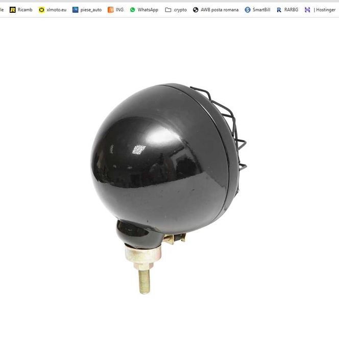 Far moto Scrambler Cafe Racer , nou cu grilaj protectie