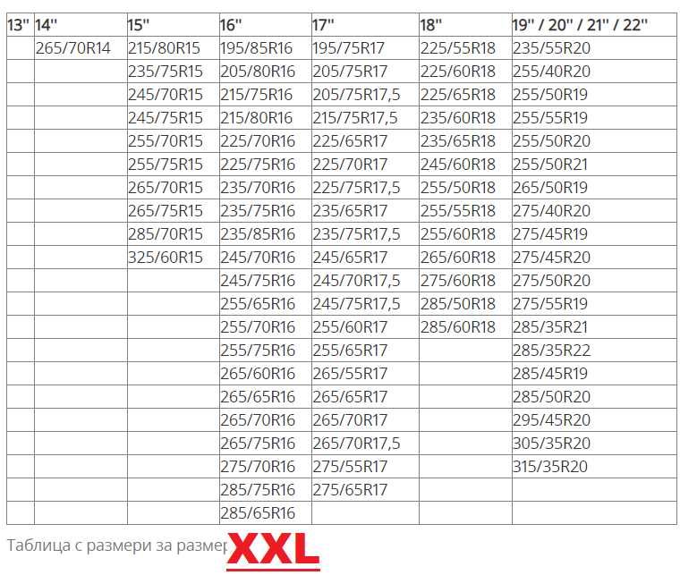 Текстилни вериги за сняг 2бр. к-т M / L / XL / XXL