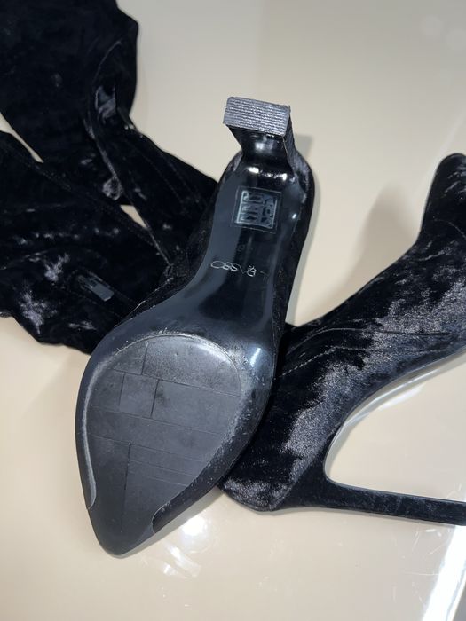 Cizme lungi peste genunchi, Il Paso, 36, din catifea elastica