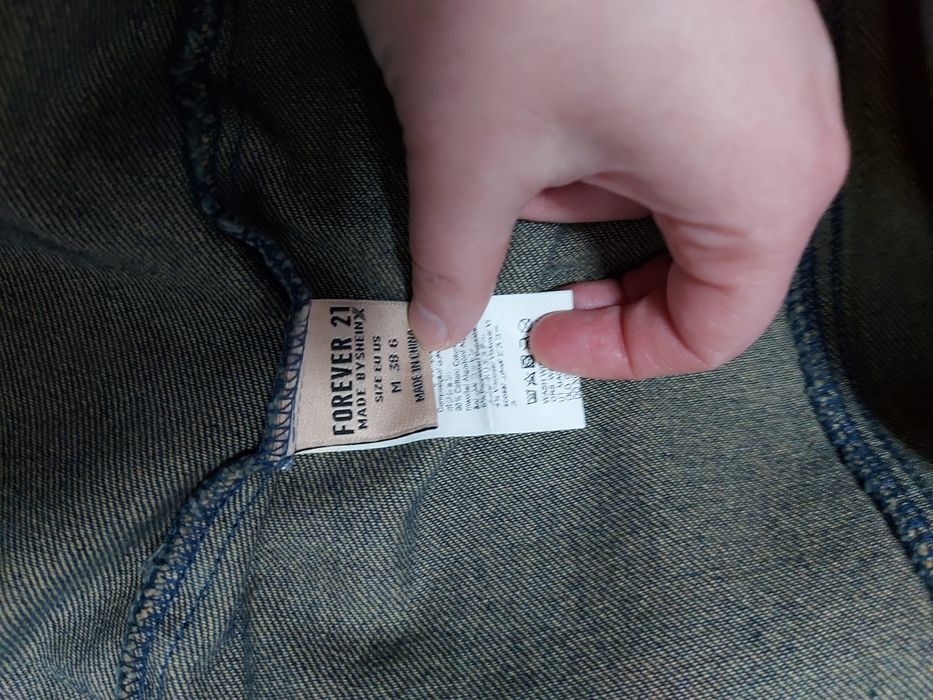 Fusta pana la genunchi Forever21, model in A, culoare albastru [M]