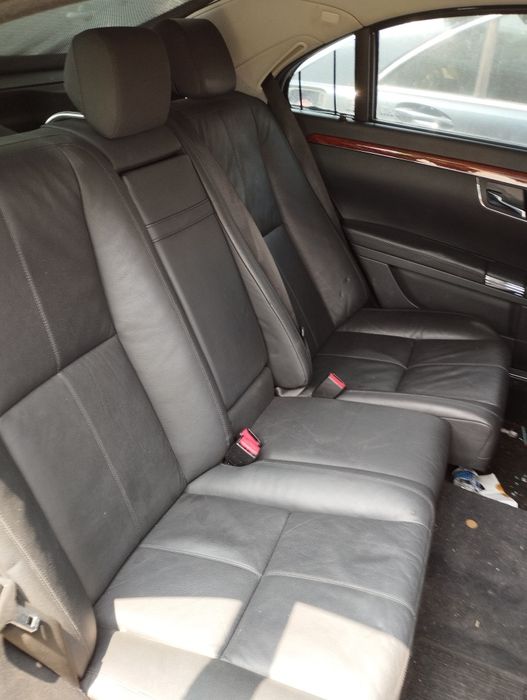 Черен кожен салон за Mercedes S - w221