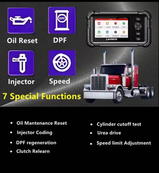 Scaner diagnoza camione utilaje 24v launch 129HD