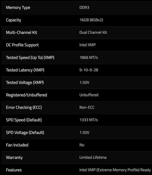 RAM 16GB 2x8gb G.SKILL Sniper 1866Mhz KIT за компютър