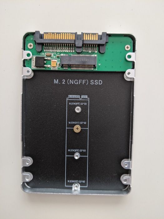 Външна кутия 2,5" SATA3 за M.2 (M2) диск/SSD "Makki" + Гаранция