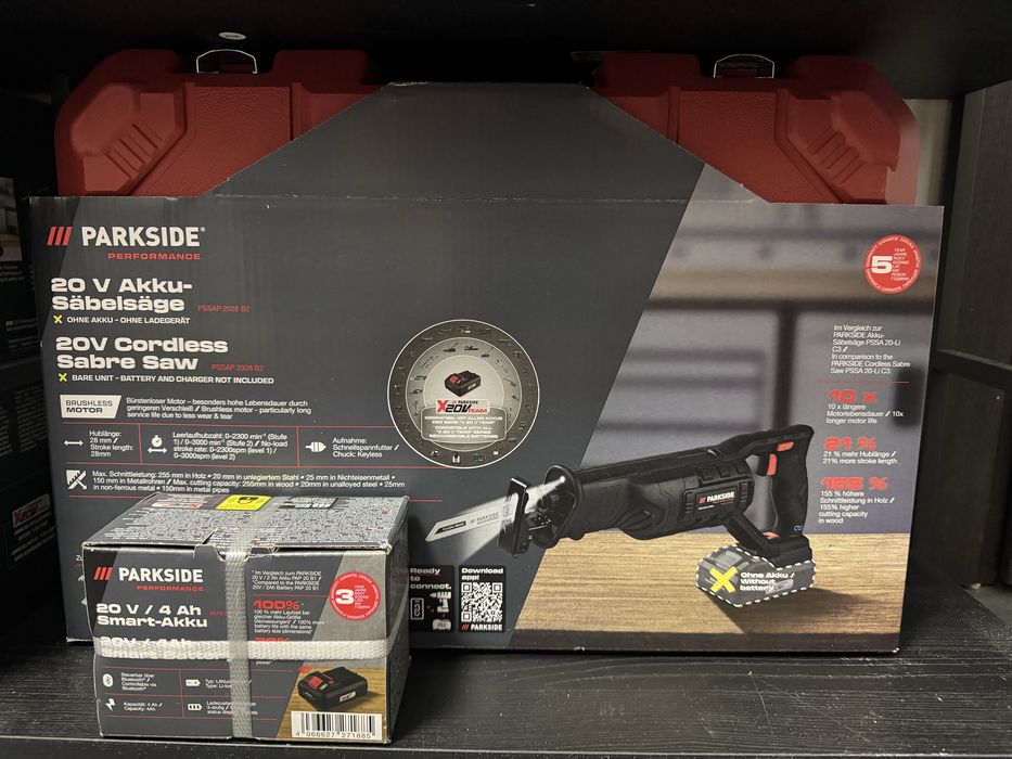 Ferastrau Parkside Performance 20v fara fir + Baterie Smart 20v 4Ah