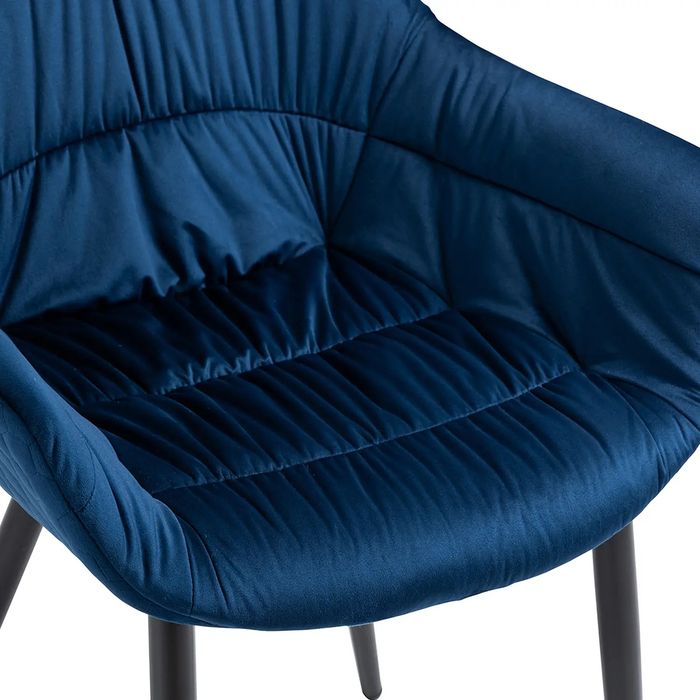 PROMO Scaun-fotoliu, catifea, albastru/ bleumarin