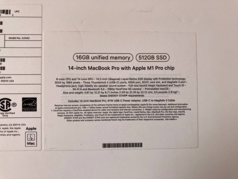 Apple MacBook Pro 14-дюйм M1 Pro Chip LL/A сотилади