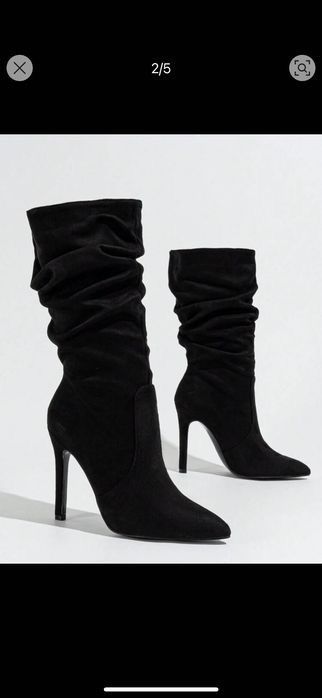 Черни ботуши на ток