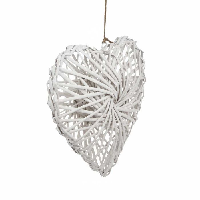 Inima decorativa suspendabila lemn decoratiune rustica casa 30x30cm