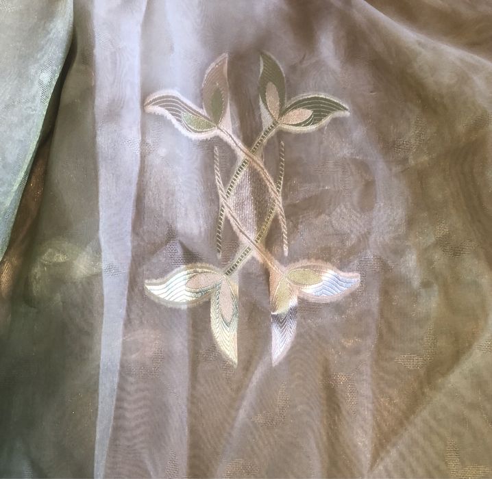 Шторы мрамор, тюли,  б/у .