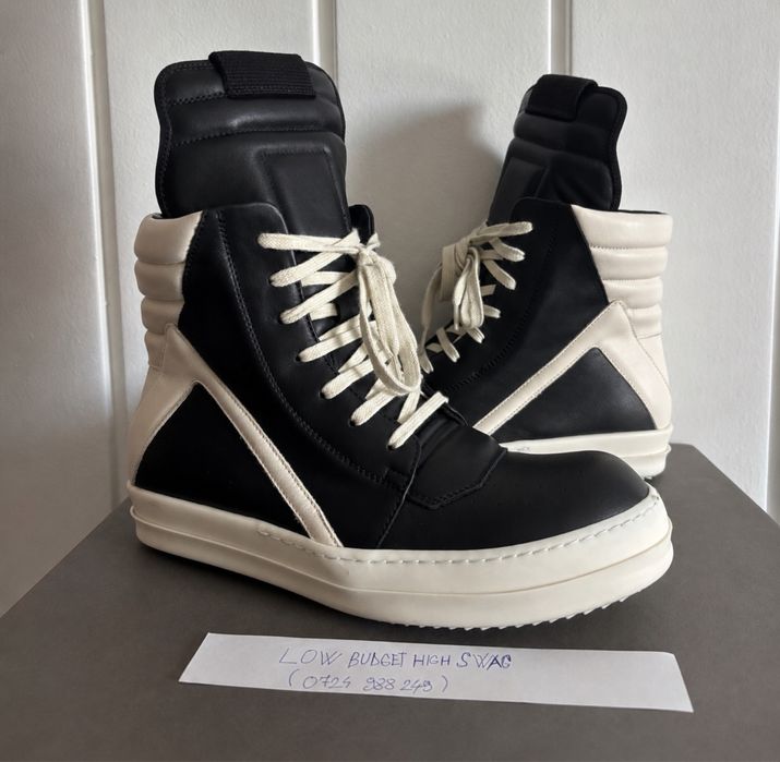 Rick Owens Geobasket Black Milk Men