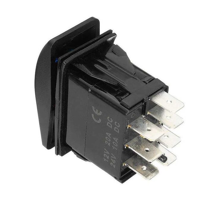 Моментен, самовъзвратен бутон за вграждане за лебедка, 12-24V