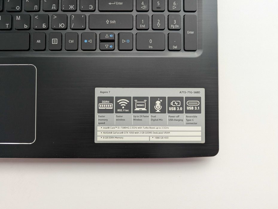 Ноутбук Acer Aspire 7