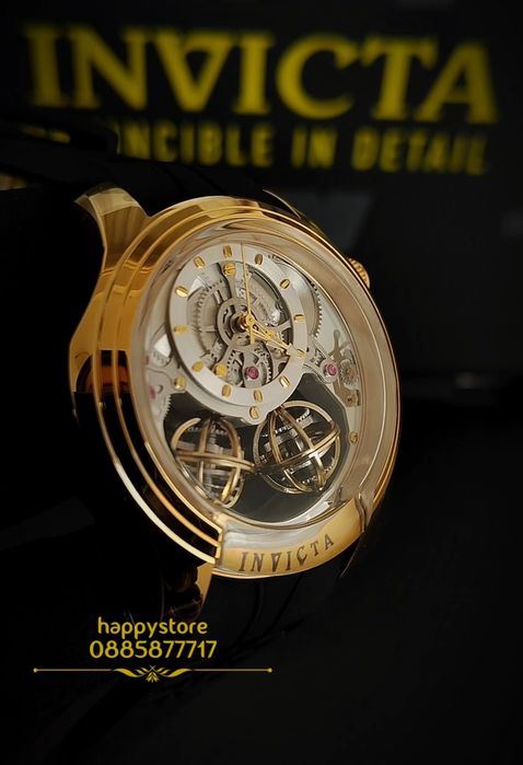 INVICTA Specialty Gold/Black 46 mm, Инвикта нов ръчен часовник