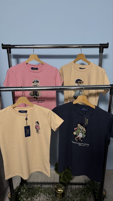 Стилни тениски Polo Ralph Lauren с мече- S;M