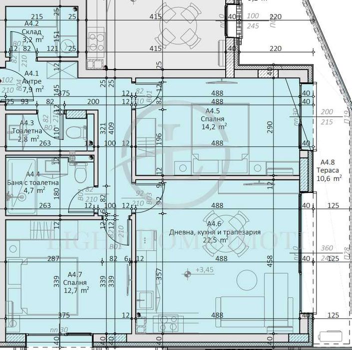 Продава се Тристаен апартамент в Пловдив, Каменица 2 - 109 кв.м за 1246 €/кв.м - Снимка #6